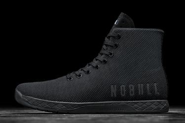 Nobull Superfabric High-Top Women's Trainers Black | Australia (BV8053)